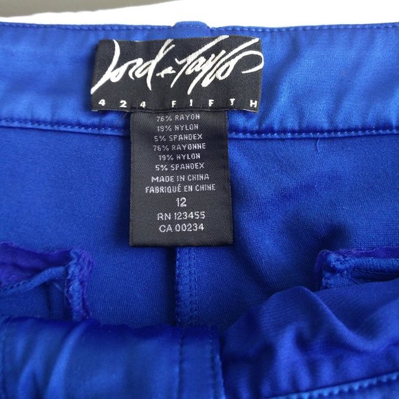 Lord & Taylor Blue Pant 12 - Picture 10 of 11